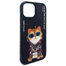 Заредете изображение във визуализатора на галерията – NIMMY case GLASSES COOL CAT for IPHONE 15 black
