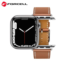 Заредете изображение във визуализатора на галерията – FORCELL F-DESIGN FA20 eco leather strap for APPLE Watch 42 / 44 / 45 / 49 mm red
