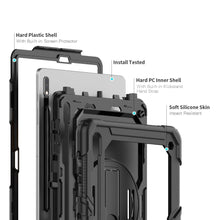 Заредете изображение във визуализатора на галерията – Tech-Protect Solid360 case for Samsung Galaxy Tab S7+ / S8+ / S7 FE 12.4" - black
