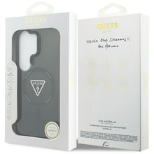 Заредете изображение във визуализатора на галерията – GUESS case for SAMSUNG S26 Ultra GUHCS26L5HC4MLSK (Magnetic IML Gradient Triangle) black

