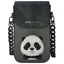Заредете изображение във визуализатора на галерията – NIMMY set 3in1 phone bag + wallet + gps cover BIG EYED PET 2.0 Panda black
