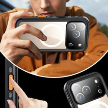 Заредете изображение във визуализатора на галерията – Waterproof case SHELLBOX DOT compatible with MagSafe for IPHONE 17 Pro Max black
