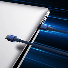 Заредете изображение във визуализатора на галерията – Baseus Tungsten Gold USB-C / USB-C cable 100W 1m - navy blue
