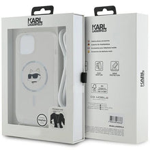 Заредете изображение във визуализатора на галерията – Karl Lagerfeld IML Choupette Head &amp; Cord MagSafe case for iPhone 13 / 14 / 15 - transparent

