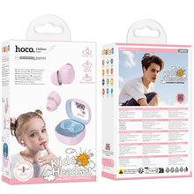 Заредете изображение във визуализатора на галерията – HOCO wireless earphones bluetooth TWS for kids EW111 pink
