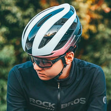 Заредете изображение във визуализатора на галерията – Rockbros bicycle helmet 10110004008 size M - blue and pink
