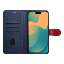 Заредете изображение във визуализатора на галерията – Flip case for Samsung S26 FE Split Book navy and red

