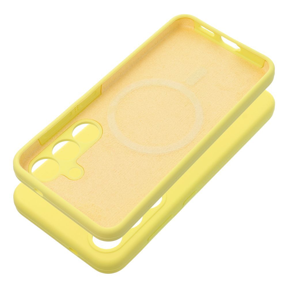 Case SILICONE 2mm for SAMSUNG S26 compatible with MagSafe lemon
