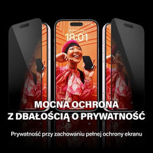 Заредете изображение във визуализатора на галерията – PanzerGlass Ultra-Wide Fit Privacy Tempered Glass with Positioner for iPhone 15
