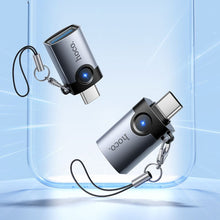 Заредете изображение във визуализатора на галерията – Adapter OTG USB C to USB A Hoco 3A UA46C gray
