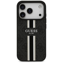 Заредете изображение във визуализатора на галерията – GUESS case for IPHONE 17 Pro compatible with MagSafe GUHMP17LP4RPSK (4G Printed Stripes) black
