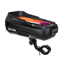 Заредете изображение във визуализатора на галерията – WILDMAN traveling bag for bike handlebars with zipper 0,5L (4 &quot;- 7&quot;) XT3S black
