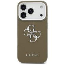 Заредете изображение във визуализатора на галерията – GUESS case for IPHONE 17 Pro compatible with MagSafe GUHCP17LPG4SMCEW (Grained PU W/ Big 4G Classic Logo) brown
