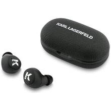 Заредете изображение във визуализатора на галерията – Wireless earphones ENC KARL LAGERFELD Saffiano Logo KF003013 black
