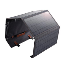 Заредете изображение във визуализатора на галерията – Choetech tourist USB solar charger, USB C 36W QC PD gray (SC006)
