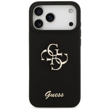 Заредете изображение във визуализатора на галерията – GUESS case for IPHONE 17 Pro Max GUHCP17XSC4GSMK (Silicone W/ Big 4G Script) black
