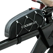 Заредете изображение във визуализатора на галерията – Rockbros 039BK bicycle frame bag 1 l with braid - black
