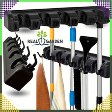 Заредете изображение във визуализатора на галерията – Wall-mounted broom mop holder screwed RC-K-1355 black
