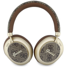 Заредете изображение във визуализатора на галерията – Wireless headphones Guess ENC 4G Gold Script Metal brown

