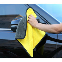 Заредете изображение във визуализатора на галерията – Microfiber car towel super absorbent 30 x 30 cm yellow gray
