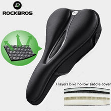Заредете изображение във визуализатора на галерията – Rockbros LF047-S silicone gel bicycle seat cover size M - black
