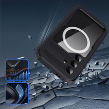 Заредете изображение във визуализатора на галерията – Waterproof case SHELLBOX MARS with metal ring for SAMSUNG S25 Plus black
