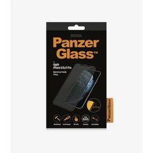 Заредете изображение във визуализатора на галерията – PanzerGlass E2E Super+ privacy tempered glass for iPhone X / XS / 11 Pro - with black frame
