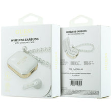 Заредете изображение във визуализатора на галерията – Wireless earphone GUESS TWS Pearl Strap GUE005327 white
