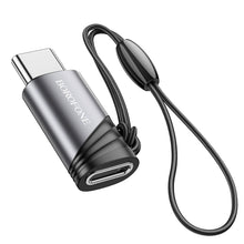 Заредете изображение във визуализатора на галерията – Borofone Adapter BV20 - Lightning female to Type C male - black
