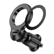 Заредете изображение във визуализатора на галерията – Borofone Car holder BH104 Path Ring magnetic to air vent black
