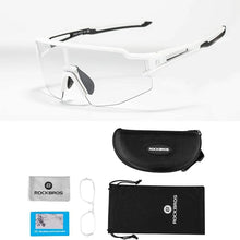Заредете изображение във визуализатора на галерията – Rockbros 10172 photochromic UV400 cycling glasses - white
