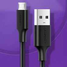 Заредете изображение във визуализатора на галерията – Ugreen US289 60134 micro USB / USB-A cable 0.25m - black

