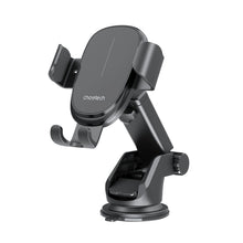 Заредете изображение във визуализатора на галерията – Choetech T203-F gravity car holder with 15W inductive charger for cockpit - black

