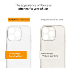 Заредете изображение във визуализатора на галерията – BOX PREMIUM 1,5 mm case for IPHONE 16 PLUS transprent black
