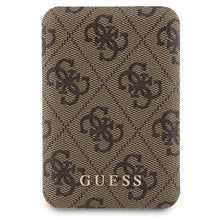 Заредете изображение във визуализатора на галерията – Guess 4G Metal Logo case set for iPhone 15 + 5000mAh MagSafe power bank - brown
