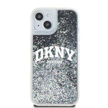 Заредете изображение във визуализатора на галерията – DKNY case for IPHONE 15 Plus DKHCP15MLBNAEK (DKNY HC Liquid Glitters W/Arch Logo) black
