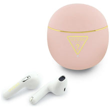 Заредете изображение във визуализатора на галерията – Wireless earphones Guess TWS GUTWSA15HETP (Small Round Script Print) pink
