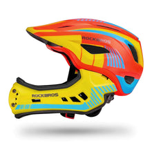 Заредете изображение във визуализатора на галерията – Children's bicycle helmet with detachable visor Rockbros TT-32SOYB-M size M - yellow-orange
