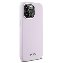 Заредете изображение във визуализатора на галерията – DKNY case for IPHONE 14 Pro Max compatible with MagSafe DKHMP14XSMCHLP (DKNY HC MagSafe Silicone W/Horizontal Metal Logo) pink
