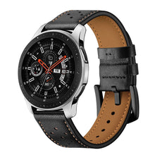 Заредете изображение във визуализатора на галерията – Tech-Protect Leather strap for Samsung Galaxy Watch 42mm - black

