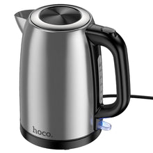 Заредете изображение във визуализатора на галерията – HOCO stainless steel electric kettle 1,7L HE12 stainless steel
