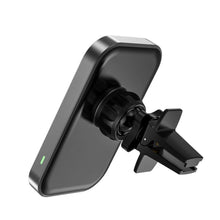 Заредете изображение във визуализатора на галерията – Tech-Protect CW19 magnetic car MagSafe holder with 15W inductive charger for air vent - black
