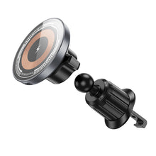 Заредете изображение във визуализатора на галерията – Borofone Car holder BH211 Riley magnetic with induction charging to air vent black
