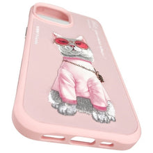 Заредете изображение във визуализатора на галерията – NIMMY case GLASSES COOL CAT for IPHONE 15 pink
