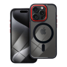 Заредете изображение във визуализатора на галерията – COLOR EDGE MAG COVER case compatible with MagSafe for IPHONE 11 black red
