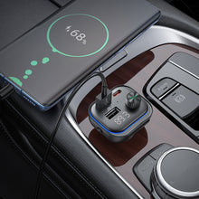 Заредете изображение във визуализатора на галерията – Borofone Transmitter FM BC54 Acertar MP3, Bluetooth - 2xUSB + Type C - QC 3.0 PD 30W black
