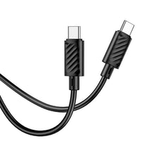 Заредете изображение във визуализатора на галерията – Cable USB C to USB C Hoco 3A 60W 2 m X88 black
