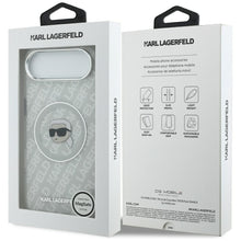 Заредете изображение във визуализатора на галерията – KARL LAGERFELD case for IPHONE 17 Air compatible with MagSafe KLHMP17MHMKBKHOG (IML KL Head Logo) gray
