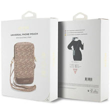 Заредете изображение във визуализатора на галерията – Guess Zip GCube Bottom Stripe phone bag - brown

