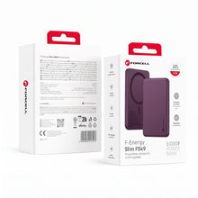 Заредете изображение във визуализатора на галерията – Powerbank compatible with MagSafe Forcell F-Energy Slim F5K9 QC4.0 PD3.0 15W 5000 mAh cherry

